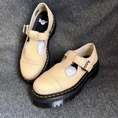 Dr.  Martens Plateau Halbschuh Bethan T Bar EU 41 UK 7 Parchment Beige / Pisa