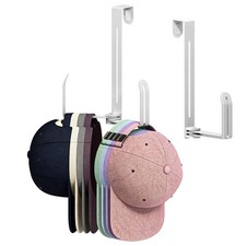 Over The Door Hat Organizer 2-in-1 Expandable Hanger Rotating Hooks