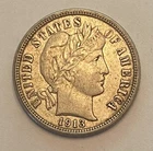 1913 BARBER SILVER DIME ~ AU ~NICE COIN~