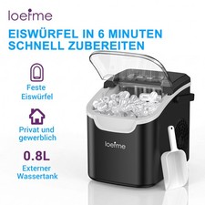 Kompakte & Tragbare Eisw&uuml;rfelmaschine 0.8L IceMaker 12kg/24h Schnell & Leise DHL