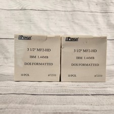 2x Pengo 3.5 Floppy Disks 1.44MB IBM DOS Formatted MF2-HD Vintage 72510 NEW