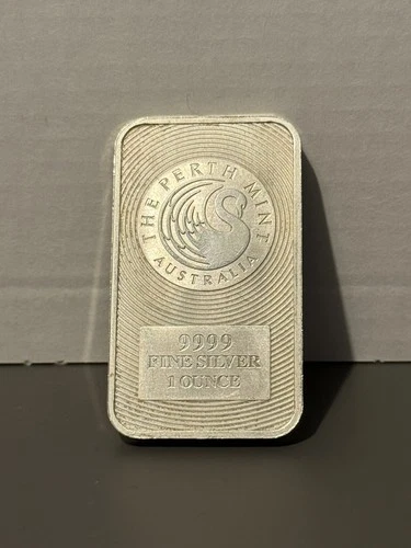 Perth Mint 1oz Kangaroo Silver Bar 0.999 Purity - Silver bullion Bar