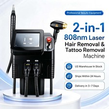 2IN1 755nm 808nm 1064nm Diode Laser Hair Removal Pico Tattoo ND YAG Machine US