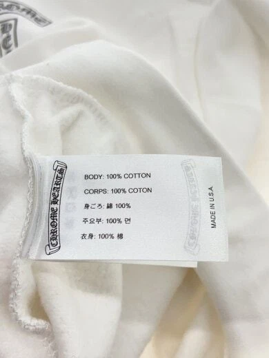 Felpa con cappuccio CHROME HEARTS Zip XL Cotone WHT