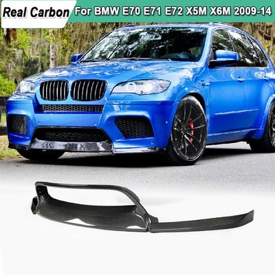 For BMW X5M E70 X6M E71 2010-2014 Real Carbon Front Bumper Lip Spoiler Splitters