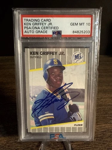 1989 Fleer - Ken Griffey Jr RC Autograph PSA 10 Auto-Grade DNA Certified