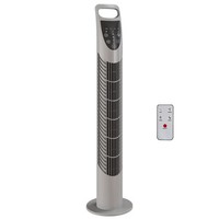 HOMCOM 78.5cm Oscillation Tower Fan with Remote Control 3-Speed Wind Grey