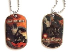 Marvel Iron Man Dog Tag Chain Necklace Collector War Machine Hero Collectible