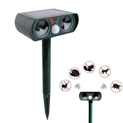 Ultrasonic Solar Cat Dog Repeller Fox Pest Repeller Deterrent Repeller Garden UK
