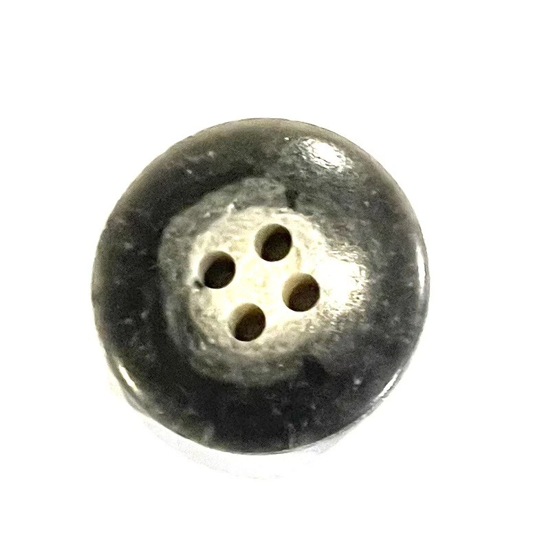 24mm X 4 Pc Slate Grey Rough Finish Round Stone Flat 4 Hole Buttons Jacket Coat - Image 2 of 4