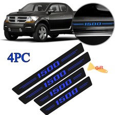 4pcs For Ram 1500 Door Sill Protector Carbon Fiber Scuff Plate Sticker Blue 4pcs For Ram 1500 Door Sill Protector Carbon Fiber Scuff Plate Sticker Blue