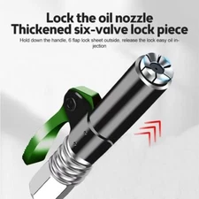 10000PSI High Pressure Grease Gun Coupler Quick Release Lock Oil Nozzles 1/8”NPT