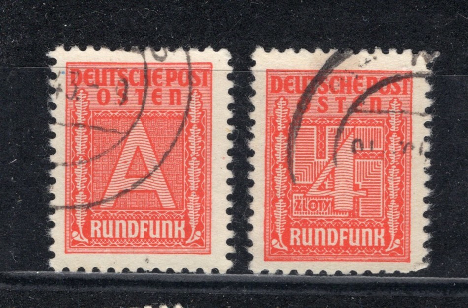 GG Rundfunkmarke 1+2 Luxus Gest. 30EUR