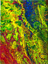 Pouring Art Acryl Bild Fluid Painting 34 Malerei Abstrakt Kunst Original Gemälde