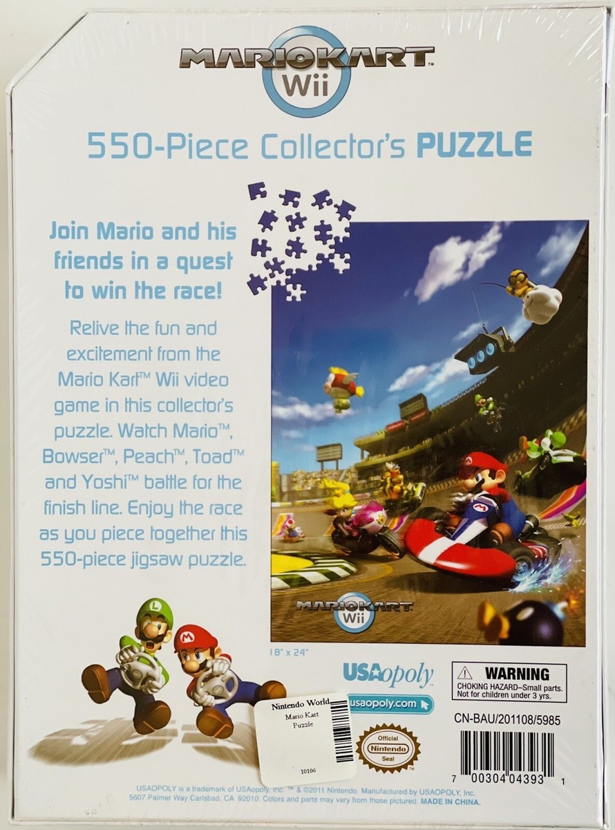 Mario Kart Wii Collector's Puzzle 550 Pieces 2012 Nintendo New