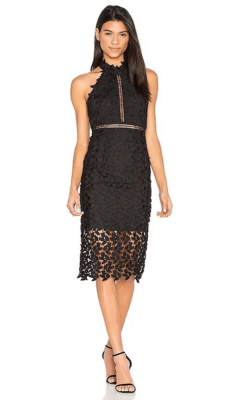 Bardot Gemma Dress Black Floral Lace Halter Size 8 Medium | eBay