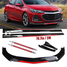 Front Bumper Lip Splitter Spoiler Side Skirt For 2010-2019 Chevrolet Cruze Gloss
