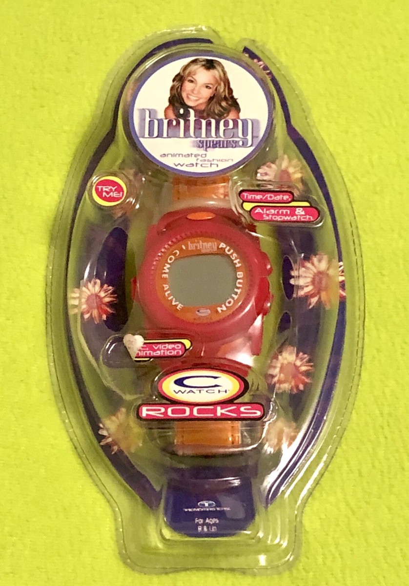 RARE Vintage Britney Spears C Watch Rocks Animated Fashion Watch