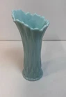 Vintage Blue Milk Glass Swung Vase by Fostoria 1957-1959 Frisco Pattern 10”