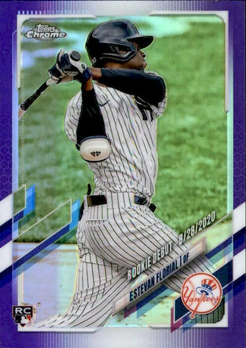 Estevan Florial 2021 Topps Chrome Update Purple Rookie Debut Card #USC41