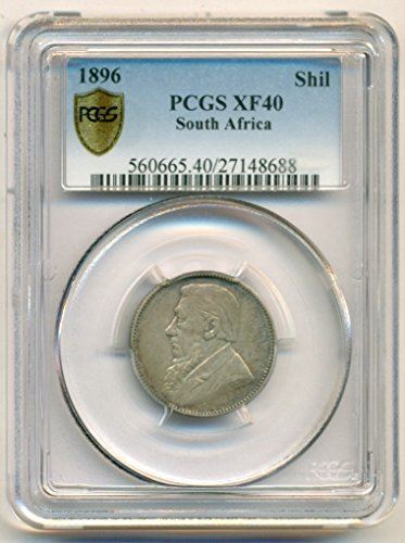 South Africa 1896 Silver Shilling XF40 PCGS