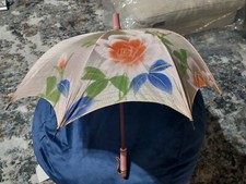 Pink Floral Parasol 16 1/2  Made in Japan