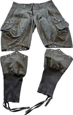 Pantalon Modulable En Bermuda Marithé Et François Girbaud Kaki - Taille 40, Occasion Très Bon état