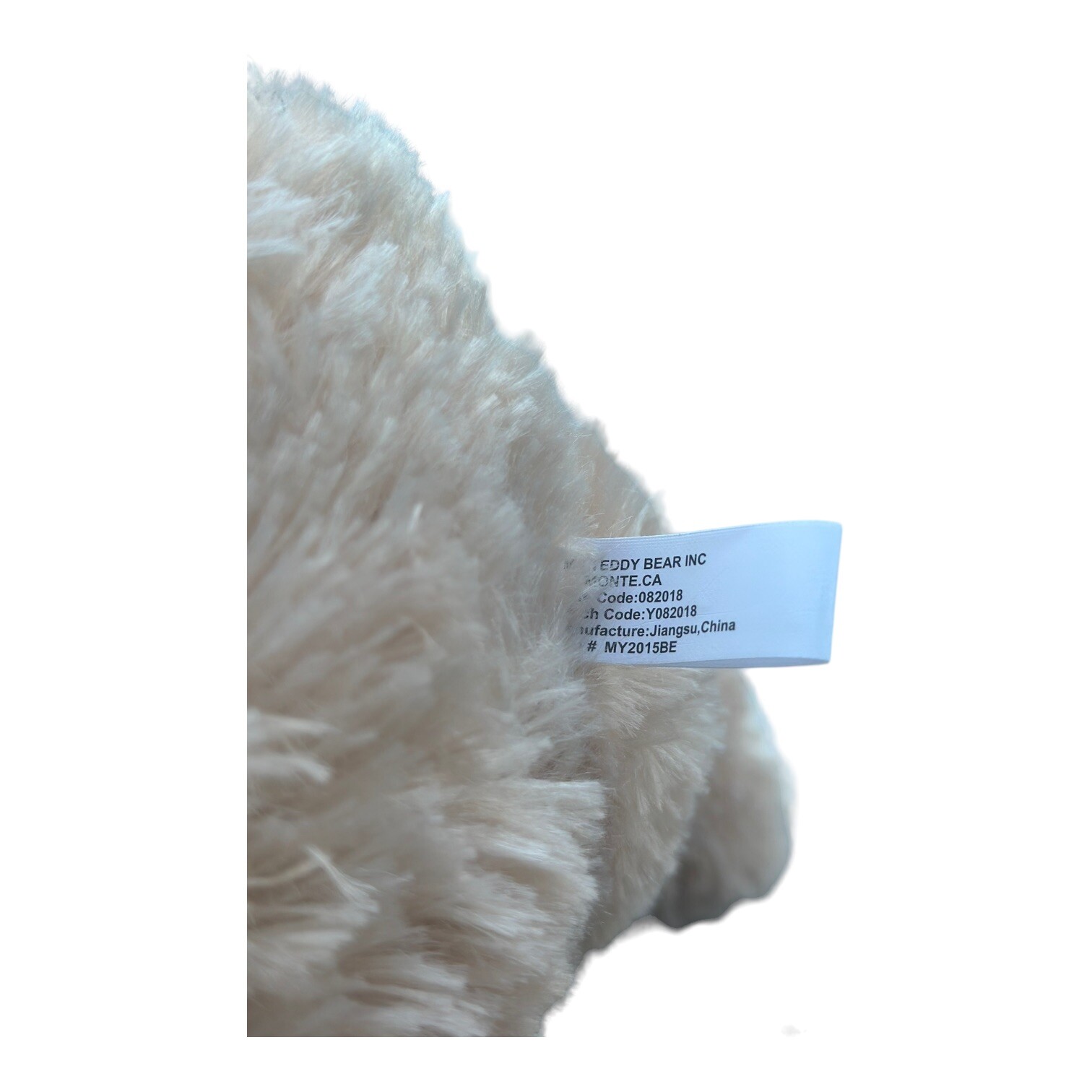 MS TEDDY BEAR Soft Cream Off White Beige 15”  Plush Stuffed Animal 2018 thumbnail 5