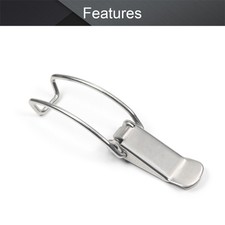 Stainless Steel Spring Loaded Draw Toggle Latch Catches Hasp 87mm/3.43" Length 