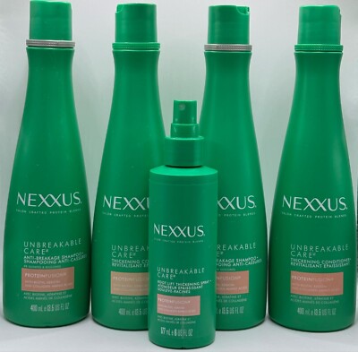 5PC Nexxus Unbreakable Care Anti Breakage Set ~ Shampoo ~ Conditoner ~ Root Lift