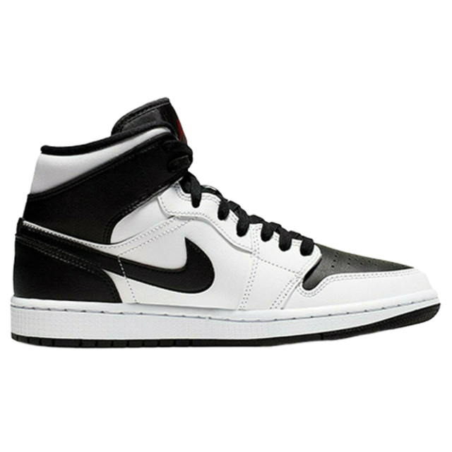 Jordan 1 Mid White Black W