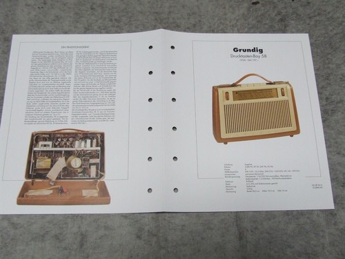 Schaltplan für Röhrenkofferradio Radio Grundig Drucktasten Boy 58 Rundfunkmuseum