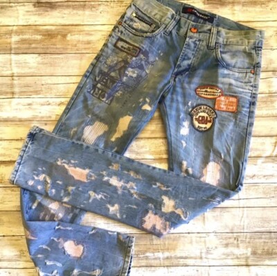 Cipo & Baxx Designer Embellished Jeans''RARE'' VTG Sz. 29 x 34 (Actual 32  W) NWOT