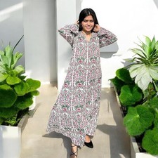 Womens Party Gown Dress Long-Sleeve Ethnic,Anarkali Dress for Festive, Casual.