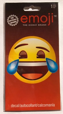 LAUGHING W/TEARS EMOJI Decal/Sticker (1pc)3-3/4 Dia.Sandylion Wall Car  Window 