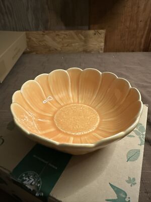 Bordallo Pinheiro Water Lily Cereal Bowl 19 cm Vibrant Yellow Set of 12