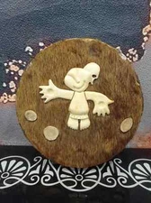 Midd. 20c. Yupik Eskimo Wall panel "funny pelican"- panel "Inuit". Alaska