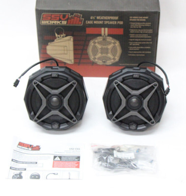 SSV Works Cage Mount 6.5'' Speaker pods W/SSV Speakers For 16-22 Polaris General