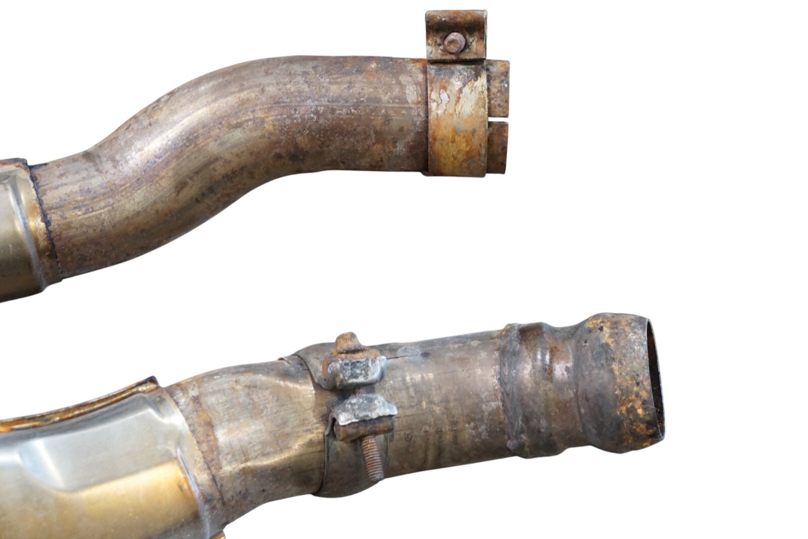 2009 - 2014 FERRARI CALIFORNIA 4.3L REAR LOWER MIDPIPE EXHAUST PIPE PAIR OEM