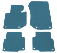 Teppich Fußmatten für BMW E36 Limousine Velours Taubenblau Befestigung