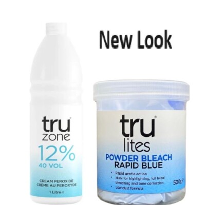 TRUZONE CREME PEROXID 12% (40 VOLUMEN) 1000ML & RAPID BLUE HAARBLEICHE 500GM
