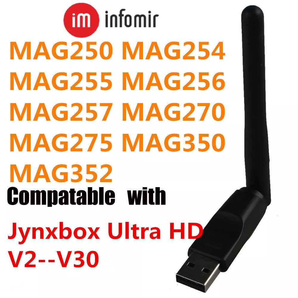 Wireless WiFi USB Dongle Stick Aura HD MAG 250 254 255 260 270 275.