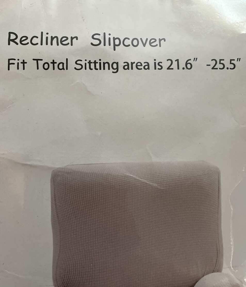 Canmov Recliner Slipcover Fit Total Sitting Are 21.6-25.5” Brand New Brown/Tan