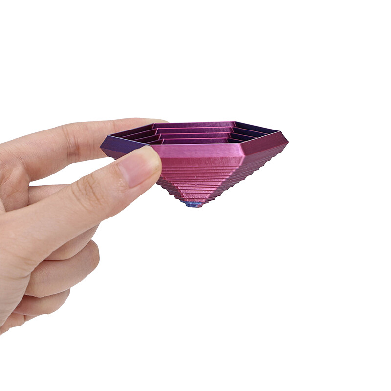 3D Printed Hexagonal Finger Spinner Spiral Cone Toy Vortex Thread ...