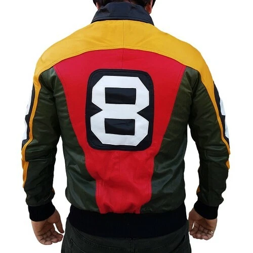 8 Ball Seinfeld Puddy Patrick Warburton Bomber кожаная куртка - новый с этикетками - Изображение 4 из 4