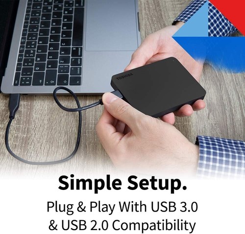 Lightweight 2TB Canvio Basics External Hard Drive - Matte Black, Travel Friendly - Picture 6 of 11