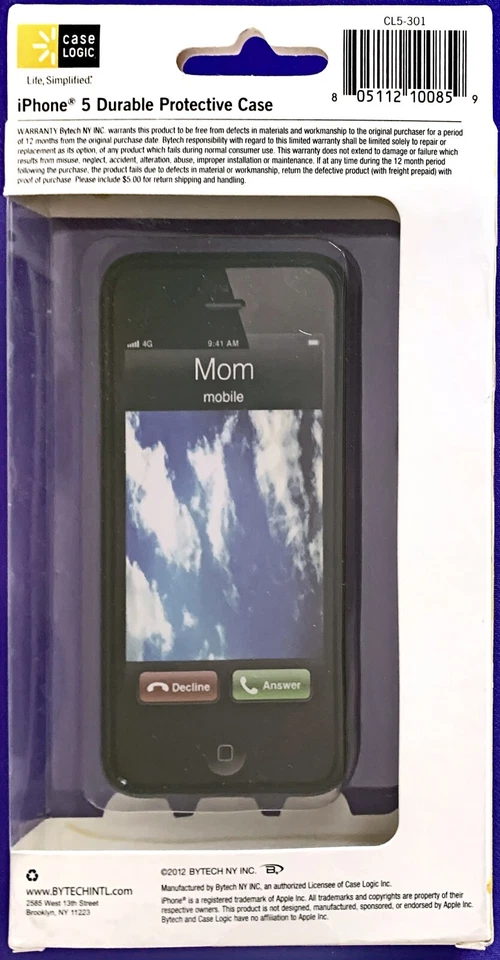 Case Logic Protective Case for Apple iPhone 5, black - New in retail box - Image 2 of 2