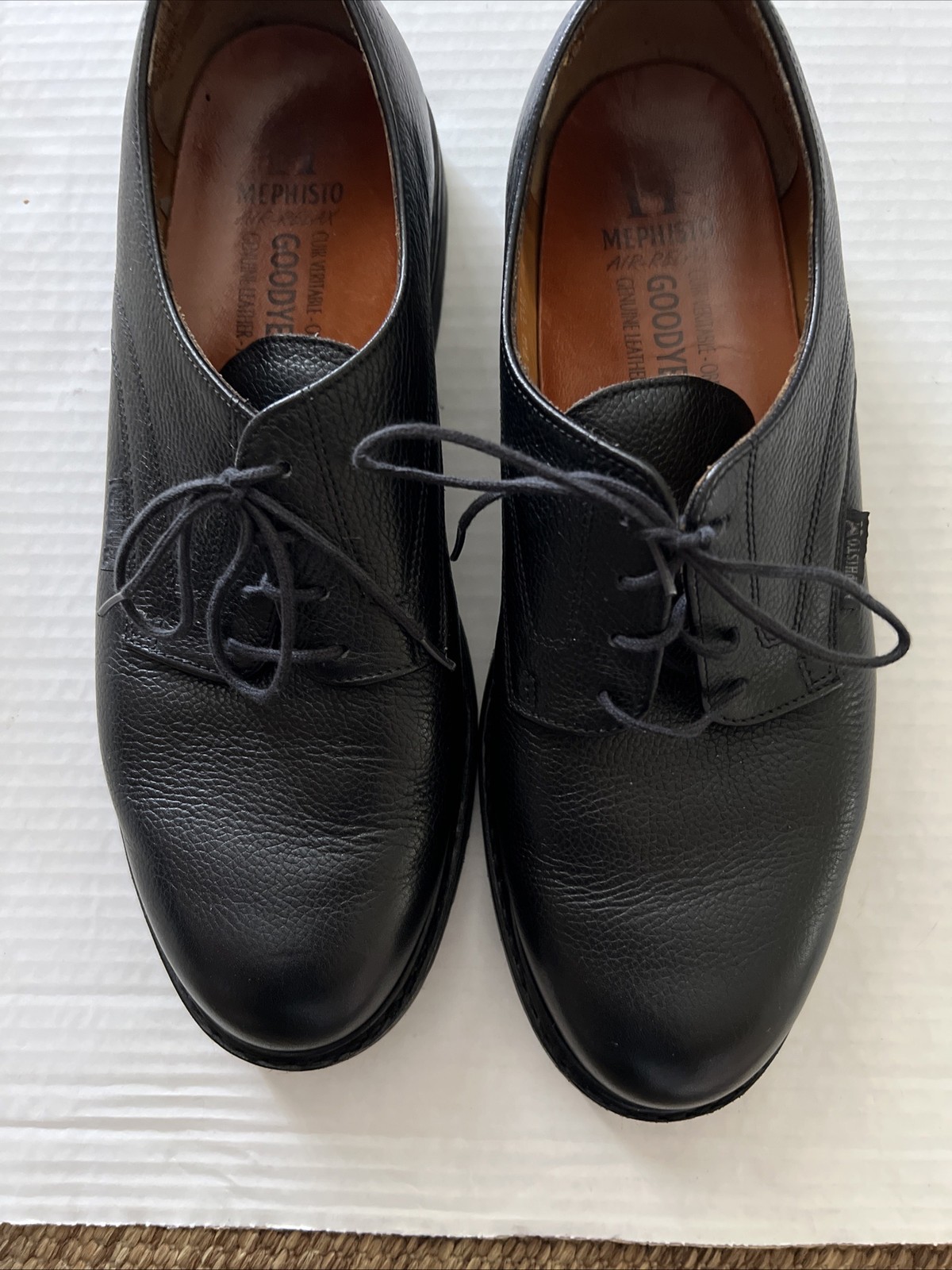 SAOLA Scarpe Mephisto Cap Toe eleganti Oxford uomo 9 5 Melchior nere pelle derby comode