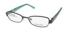 NEW GUESS 9092 EYEGLASSES FULL-RIM BLACK RECTANGULAR UNISEX METAL PLASTIC BLK