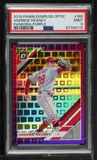 2019 Donruss Optic Purple Pandora Prizm 43/99 Andrew Heaney #160 PSA 9 MINT 0s2w